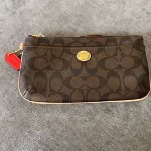 Brown Coach Wristlet